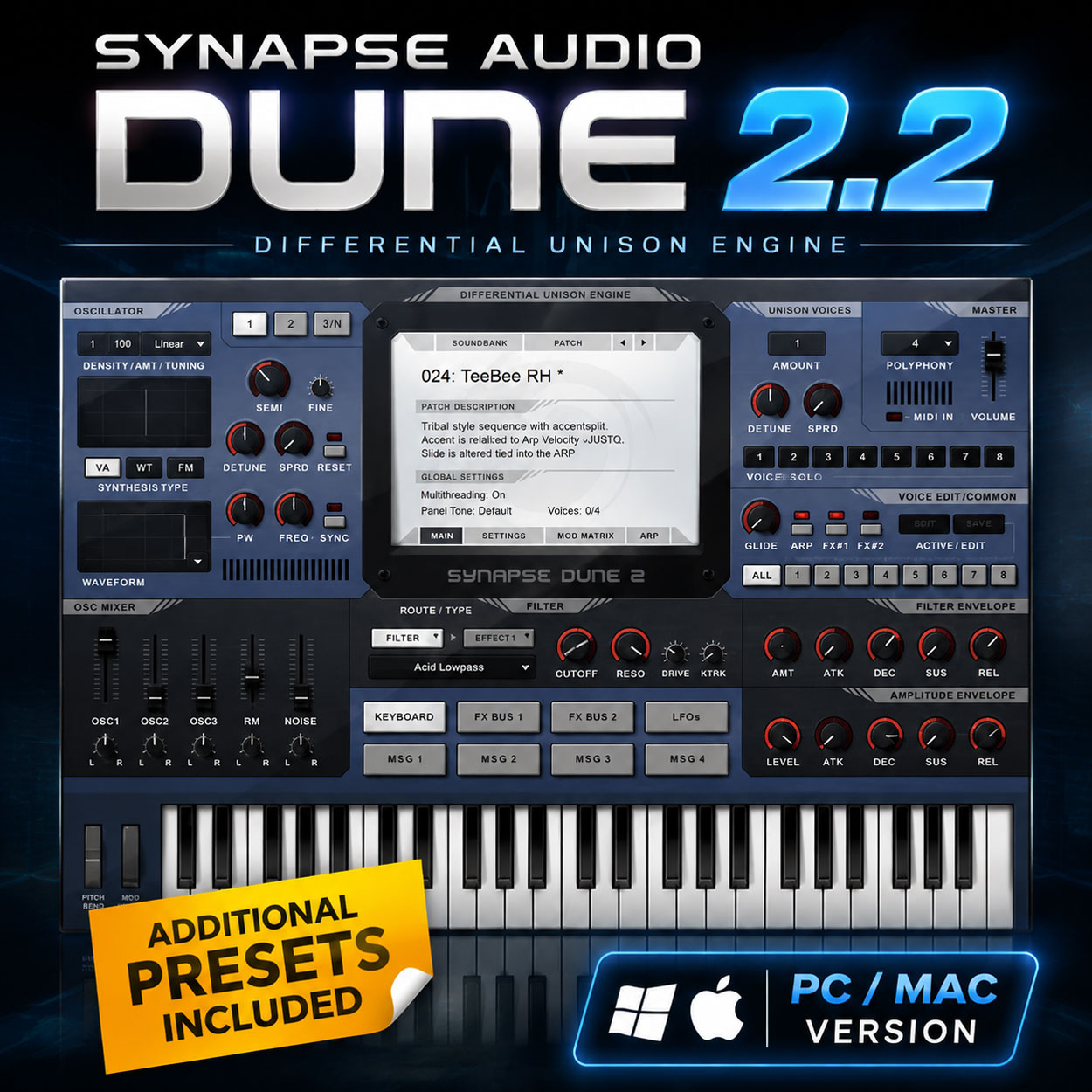 Synapse Audio Dune 2.2.1 + Additional Presets Synapse Audio Dune 2.2.1 + Additional Presets